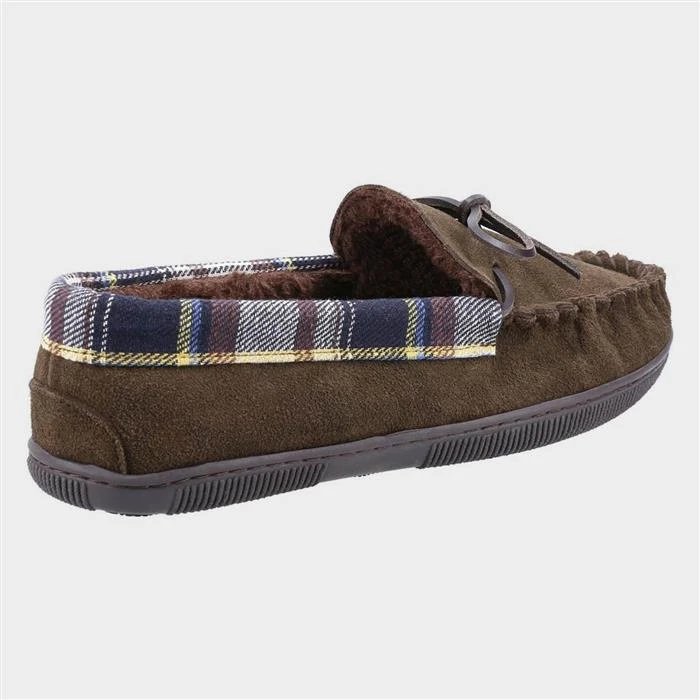 Cotswold Sodbury Mens Brown Moccasin Slipper 4 Cotswold Sodbury Mens Brown Moccasin Slipper - Image 2