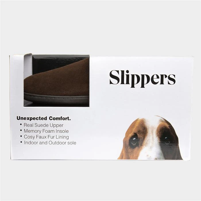 Hush Puppies Arnold Mens Brown Full Slipper 6 Hush Puppies Arnold Mens Brown Full Slipper - Image 4