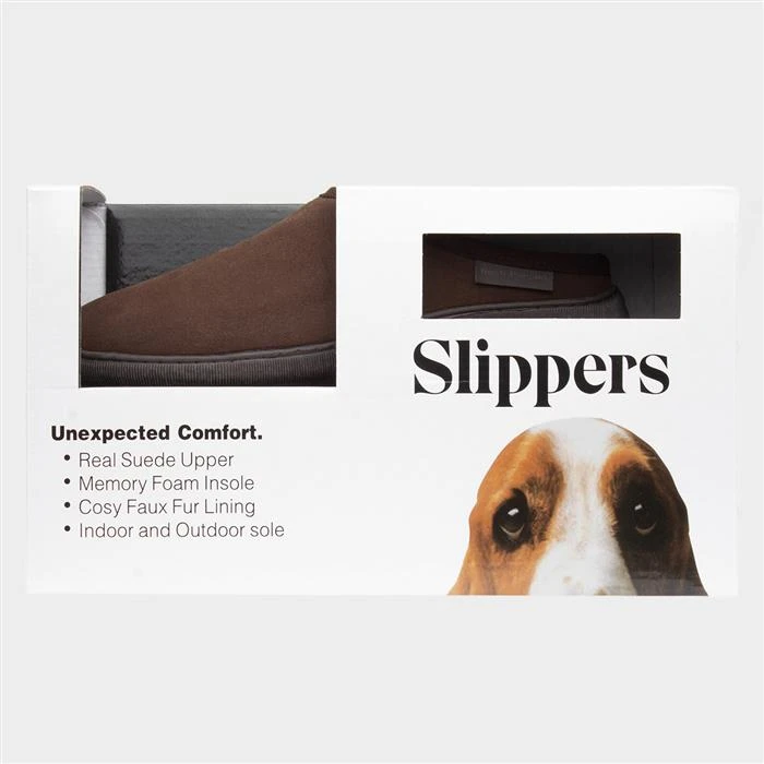 Hush Puppies Ashton Mens Brown Suede Mule Slipper 6 Hush Puppies Ashton Mens Brown Suede Mule Slipper - Image 4