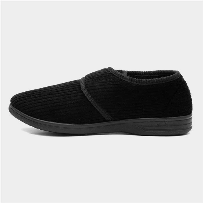 Jo & Joe Ken Mens Black Slipper 4 Jo & Joe Ken Mens Black Slipper - Image 2