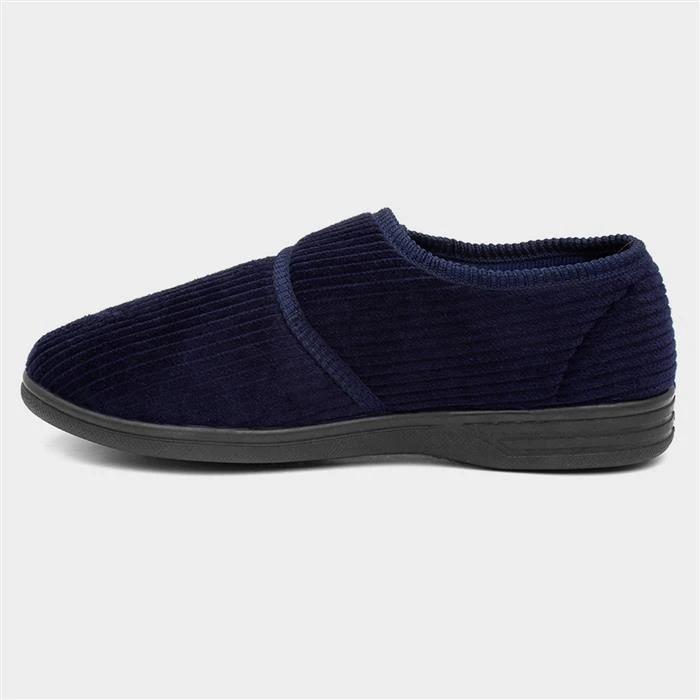 Jo & Joe Ken Mens Navy Slippers 4 Jo & Joe Ken Mens Navy Slippers - Image 2