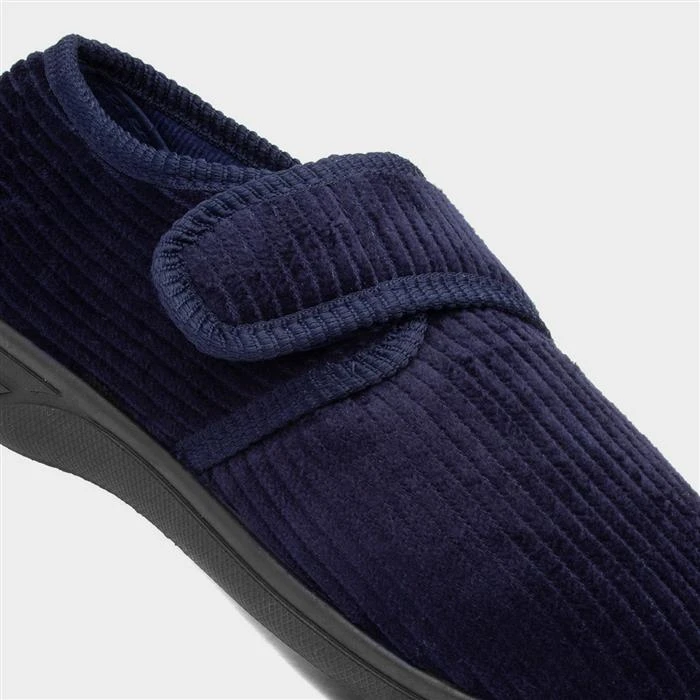 Jo & Joe Ken Mens Navy Slippers 6 Jo & Joe Ken Mens Navy Slippers - Image 4
